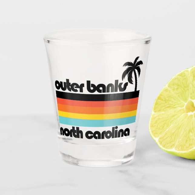 Außenbanken North Carolina Schnapsglas (Vorderseite)