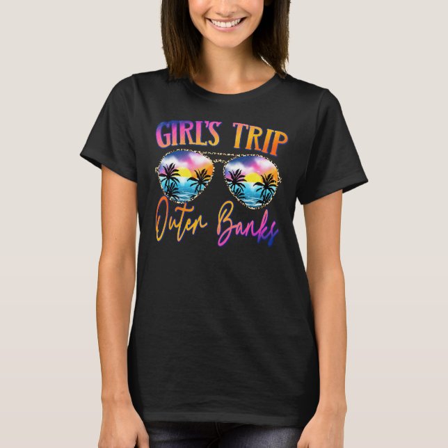 Außenbanks 2022 Carolina Girls Reise Sonnenbrille  T-Shirt (Vorderseite)