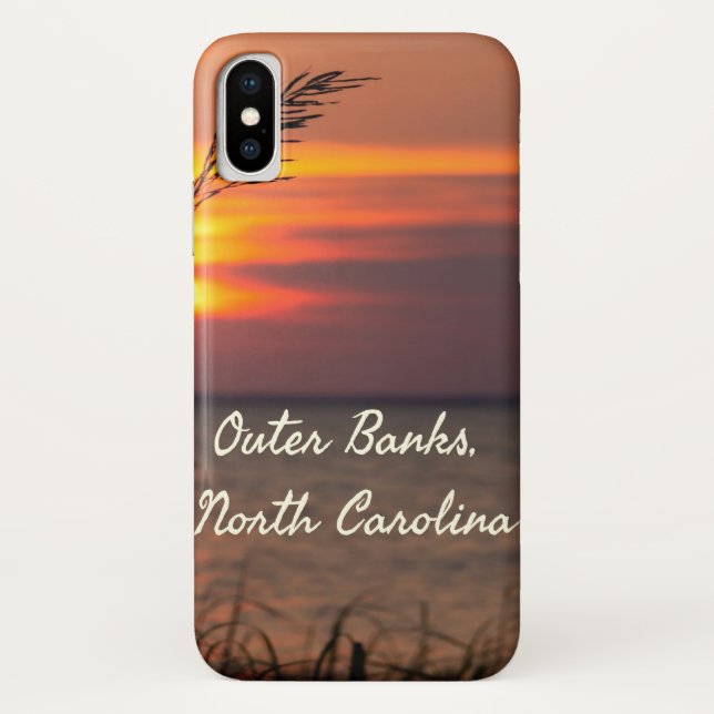 Außenbanks North Carolina Beach Sunset Orange Sky Case-Mate iPhone Hülle (Rückseite)