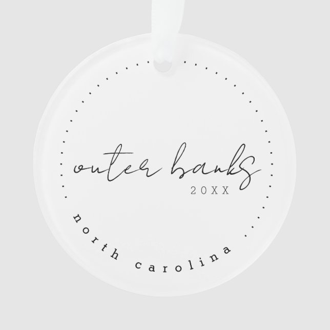 Außenbanks North Carolina Reisen USA Einfach Ornament (Vorderseite)