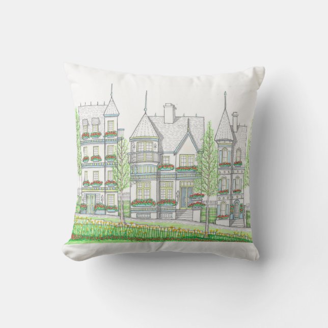 Außenbereich 16x16 Viktorianische Zuhause Kissen (Vorderseite)