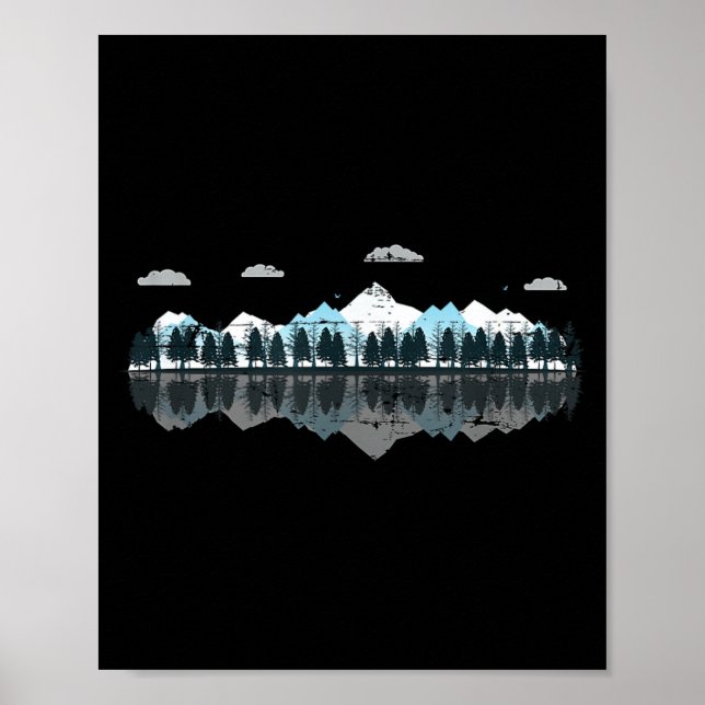 Außenbereich Bergwald Reflexion Natur Poster (Vorne)