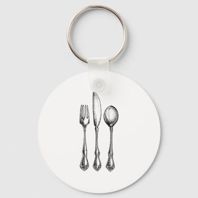 AUSSENBEREICHE... KNIFE, FORK, SPOON SCHLÜSSELANHÄNGER (Vorderseite)