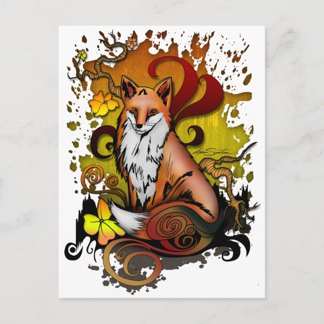 Außenfuchs Postkarte (Vorderseite)