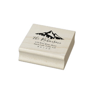 Außengebirgslandschaft Sketch Neue Zuhause Rücksen Gummistempel