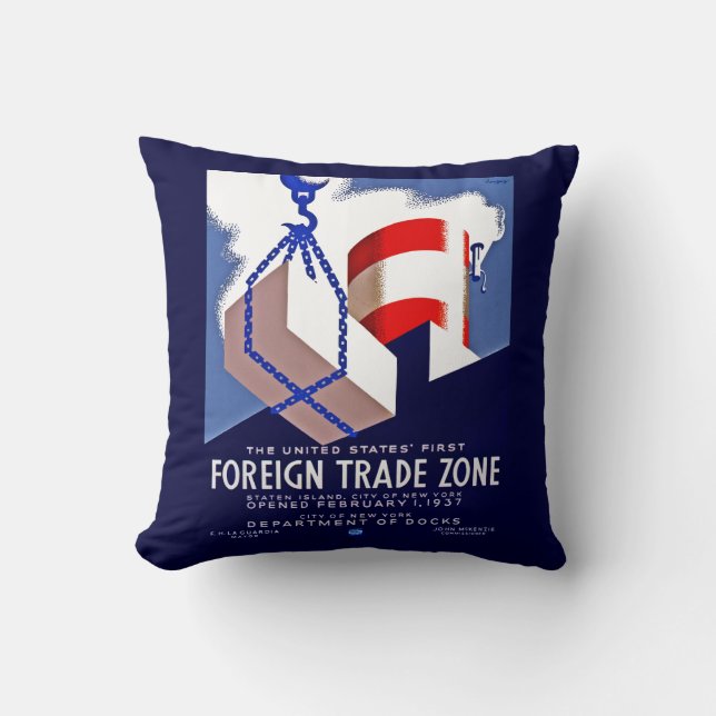 Außenhandelszone Kissen (Vorderseite)