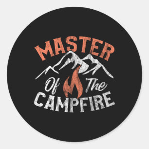 Außenkamg-Kapitän des Campfire Runder Aufkleber