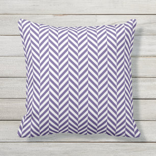 Außenkissen   Lila Herringbone - Muster Kissen