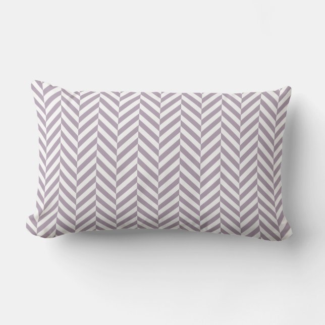 Außenkissen | Lila Herringbone - Muster Kissen Für Draußen (Vorderseite)