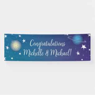 Außenraum Kinderdusche Galaxie Banner