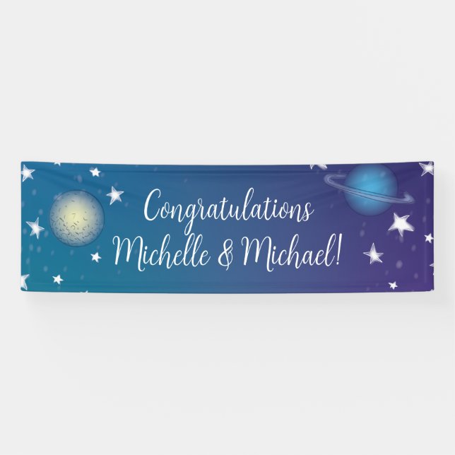 Außenraum Kinderdusche Galaxie Banner (Horizontal)