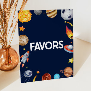 Außenraumgalaxie Gastgeschenke TafelParty Zeichen Sockelschild