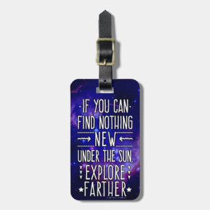 Außenraumgalaxie / Nebel mit Erkundungswörtern Gepäckanhänger