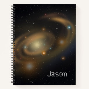 Außenraumgalaxie Stars Personalisiertes Notebook Notizbuch