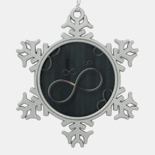 Aussenseiter-Geschenke der Unendlichkeits- Schneeflocken Zinn-Ornament