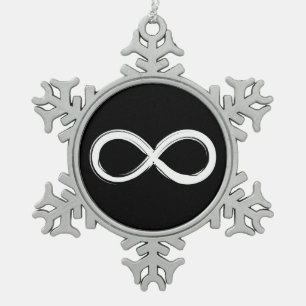 Aussenseiter-Geschenke der Unendlichkeits- Schneeflocken Zinn-Ornament