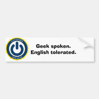 Aussenseiter gesprochen. Englisch zugelassen Autoaufkleber