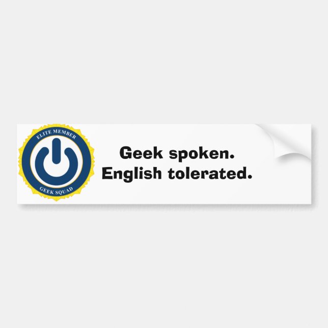 Aussenseiter gesprochen. Englisch zugelassen Autoaufkleber (Vorne)