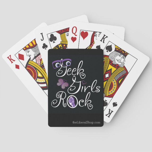 Aussenseiter-Mädchen-Felsen Spielkarten (Rückseite)