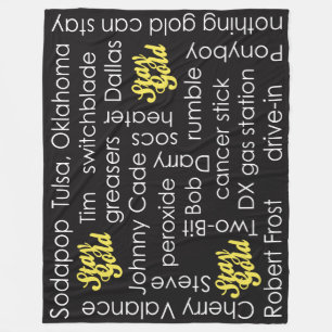 Außenstehende Bleibe Gold Word Cloud Fleecedecke