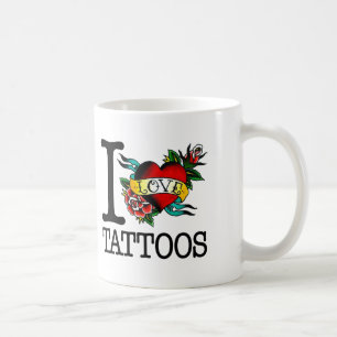 Außentemperatur-Entwurf der Tätowierungen der Kaffeetasse
