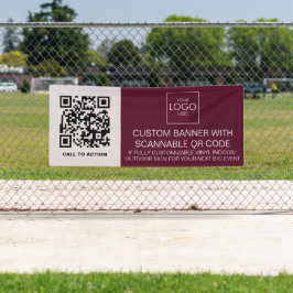 Außenwerbung für Veranstaltungen mit QR-Code Banner
