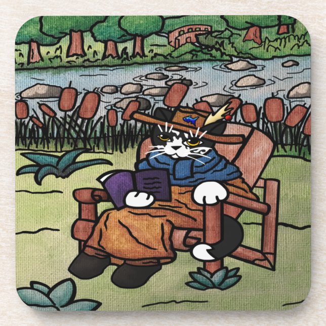 Außenwerbung Gartenkatze Getränkeuntersetzer (Vorderseite)