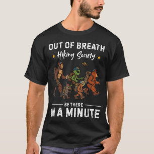 Außer Atem Hiking Society Lustiges Camping T-Shirt