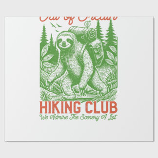 Außer Atem Lustiger Faultier-Wanderclub Geschenkpapier