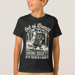 Außer Atem Wanderverein lustiger Waschbär Wanderer T-Shirt