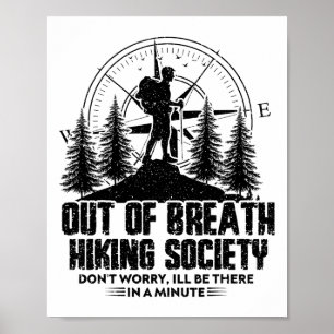 Außer Atem Wanderverein Wanderer Naturliebhaber 1 Poster