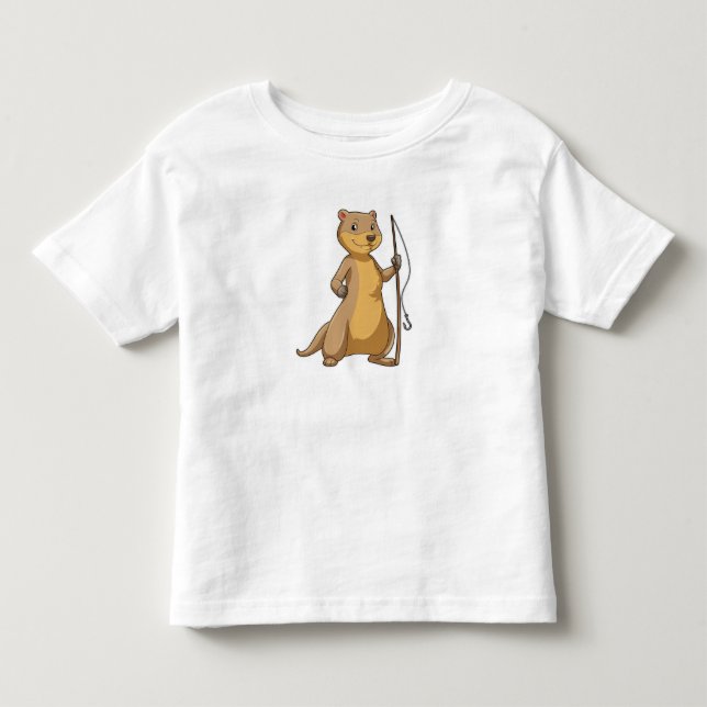 Außer Fisher mit Angelrute Kleinkind T-shirt (Vorderseite)