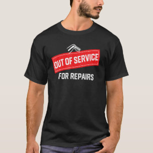 Außer Service für Reparaturen lustige Knie-Ersatz T-Shirt
