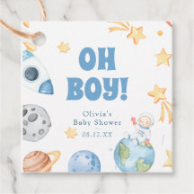 Außer Space Oh Boy Baby Dusche Danke