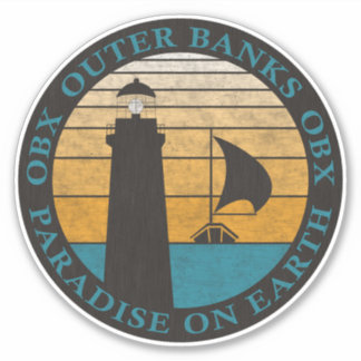 Äußere Banken OBX Sonnenuntergang Schwarzes Wasser Aufkleber