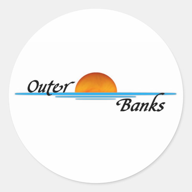 Äußere Banken Runder Aufkleber (Vorderseite)