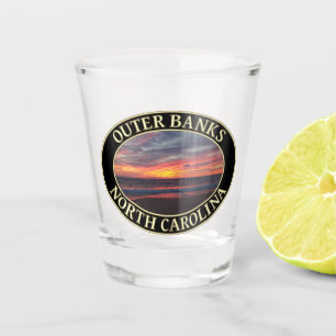 Äußere Banken Sonnenaufgang in Kitty Hawk, North C Schnapsglas