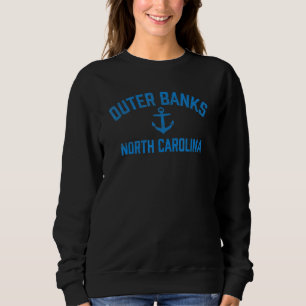 Äußere Banks Obx North Carolina Nc Bootsanker Blau Sweatshirt