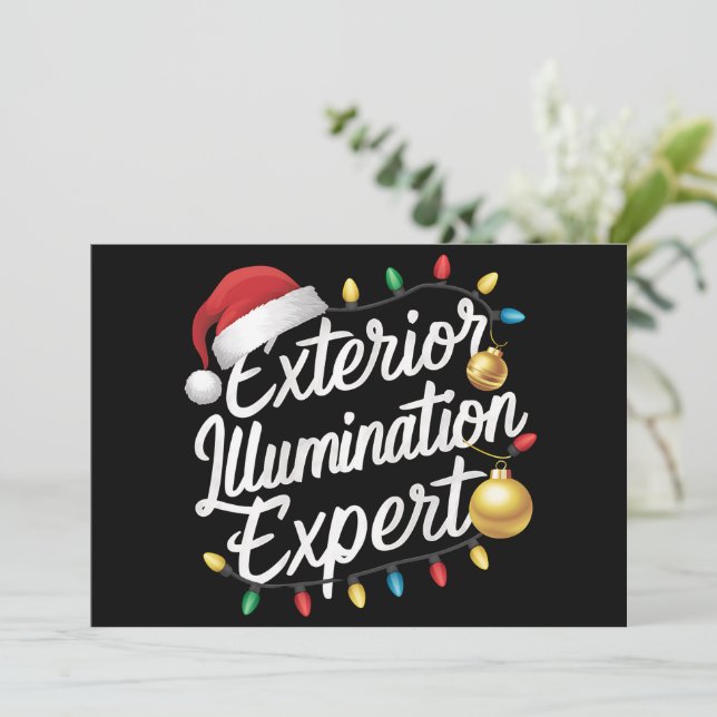 Äußere Belichtung Experte Weihnachtsbeleuchtung De Feiertagskarte (Stehend Vorderseite)