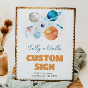 Äußere Galaxie Geburtstagsparty Poster