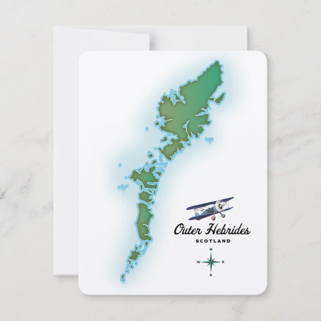 Äußere Hebriden - Schottland-Karte (Vorderseite)