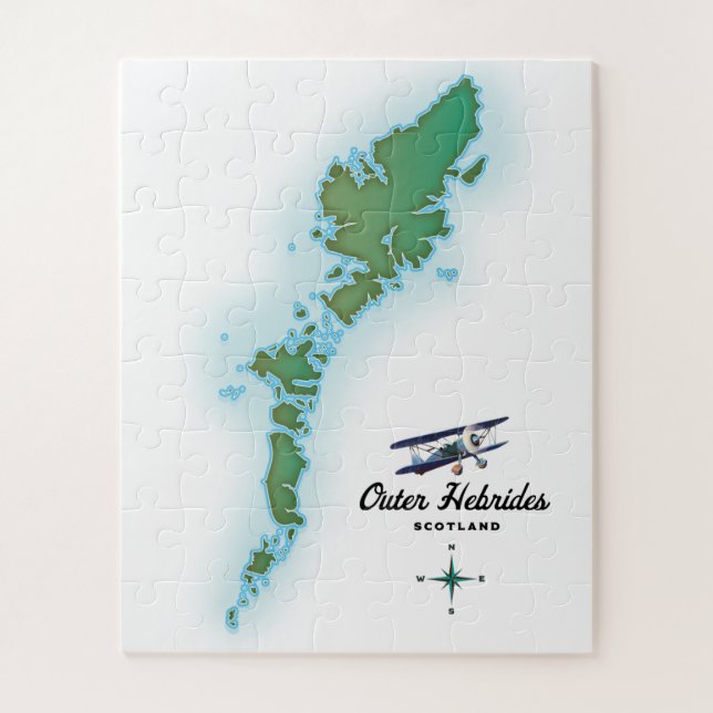 Äußere Hebriden - Schottland-Karte (Vertikal)