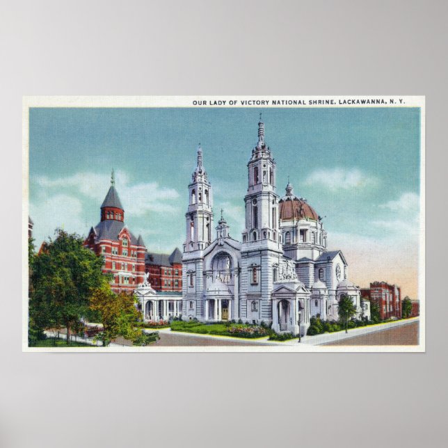 Äußere Sicht auf unsere Dame des Sieges Nat'l Poster (Vorne)