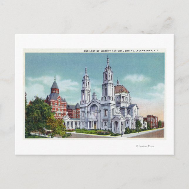 Äußere Sicht auf unsere Dame des Sieges Nat'l Postkarte (Vorderseite)