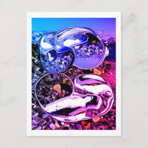 Äußere Weltraummüll-Kunst Postkarte