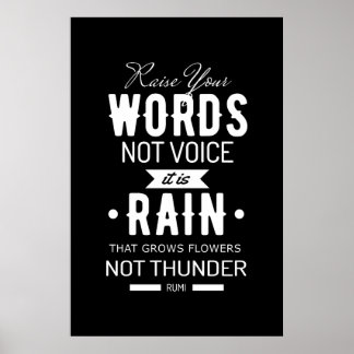 Äußere Worte, keine Stimme, Rumi Poster