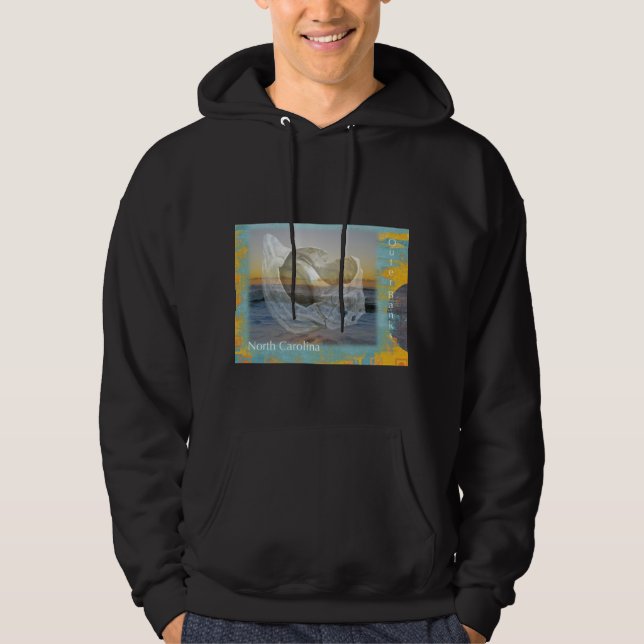 Äußerer Bank-North Carolina-Seashell u. Brandung Hoodie (Vorderseite)