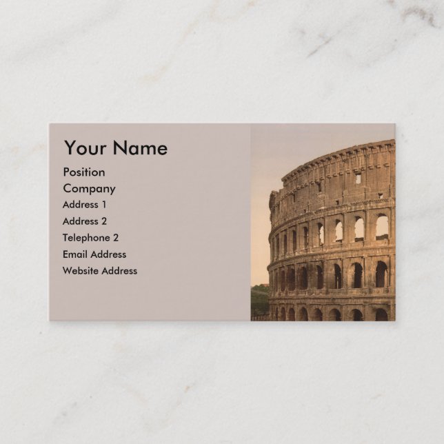 Äußeres des Colosseum, Rom, Italien Visitenkarte (Vorderseite)
