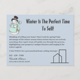 Außergewöhnliche Designs für saisonale Winterimmob Postkarte
