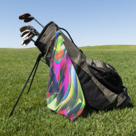 Außergewöhnliche Farbstoffe in abstrakten und schm Golfhandtuch